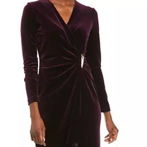 Calvin Klein Dark Purple Velvet Dress